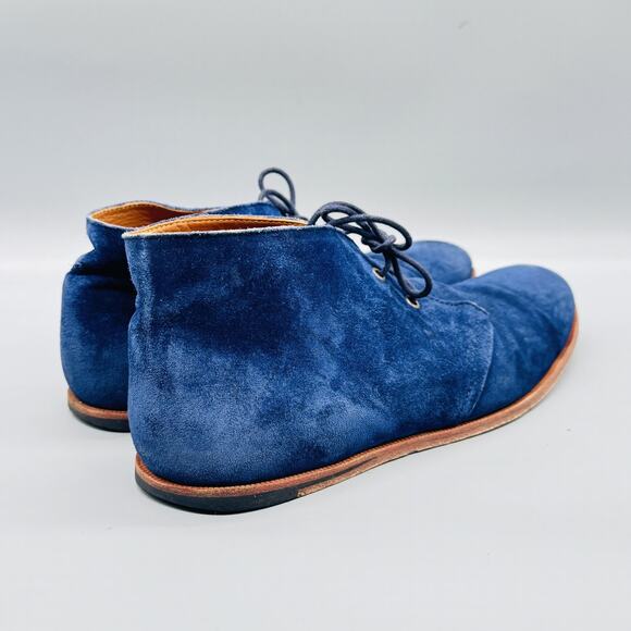 Opening Ceremony Boots Mens 10 Blue Suede Chukka Ankle Lace Up Casual Shoes main image 6